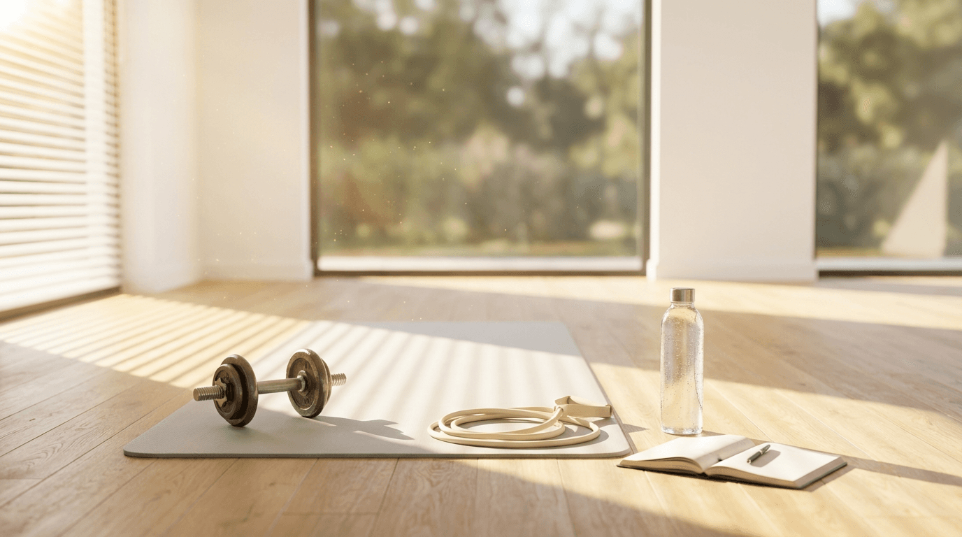 exercise facility overlooking lake